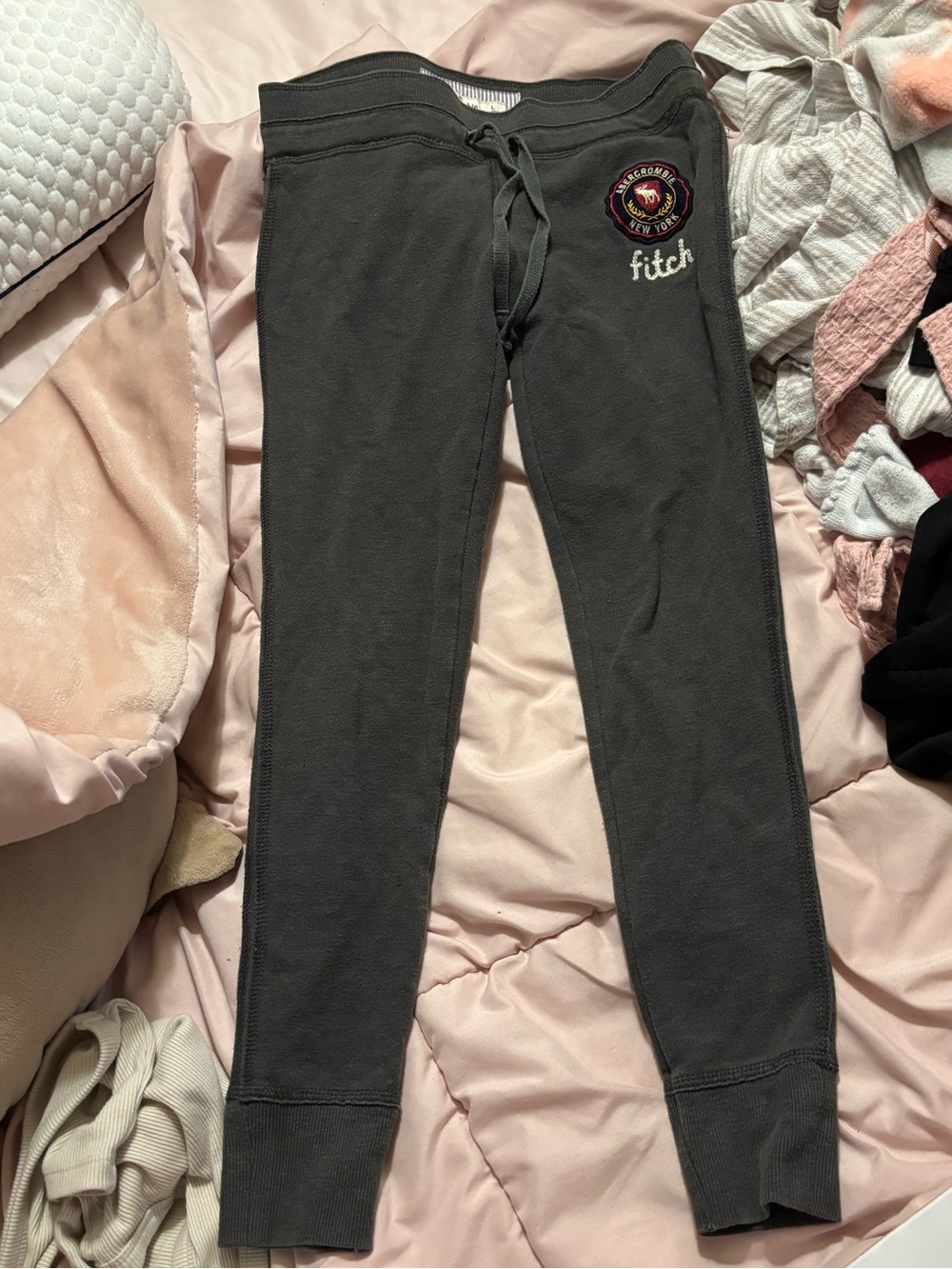 abercrombie kids Charcoal Gray girls Drawstring Joggers